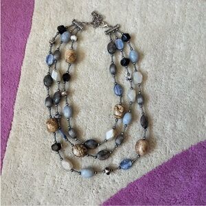 Carolyn pollack 3 layer stone necklace
